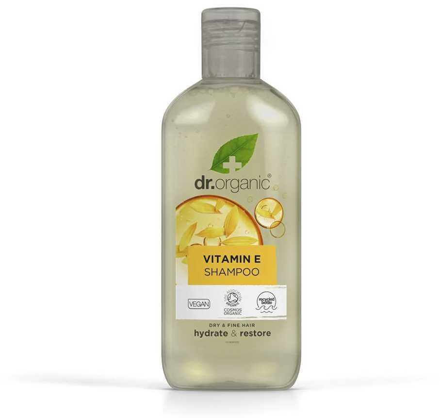 Dr. organic Dr.Organic Vitamin E Šampūnas atgaivinantis ir regeneruojantis šampūnas ploniems plaukams 265ml