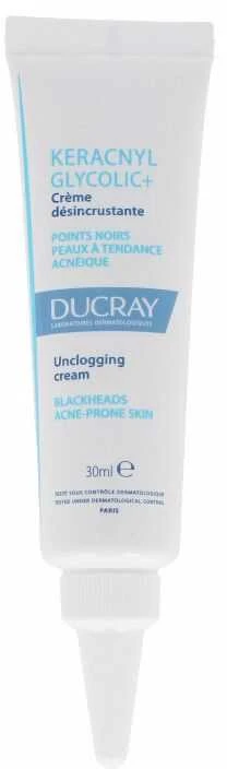 "Ducray Keracnyl Glycolic+ Scrub Kreminis šveičiamasis kremas 30ml