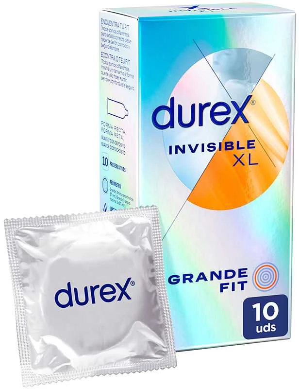 Durex Invisible XL itin ploni prezervatyvai 10 vienetų