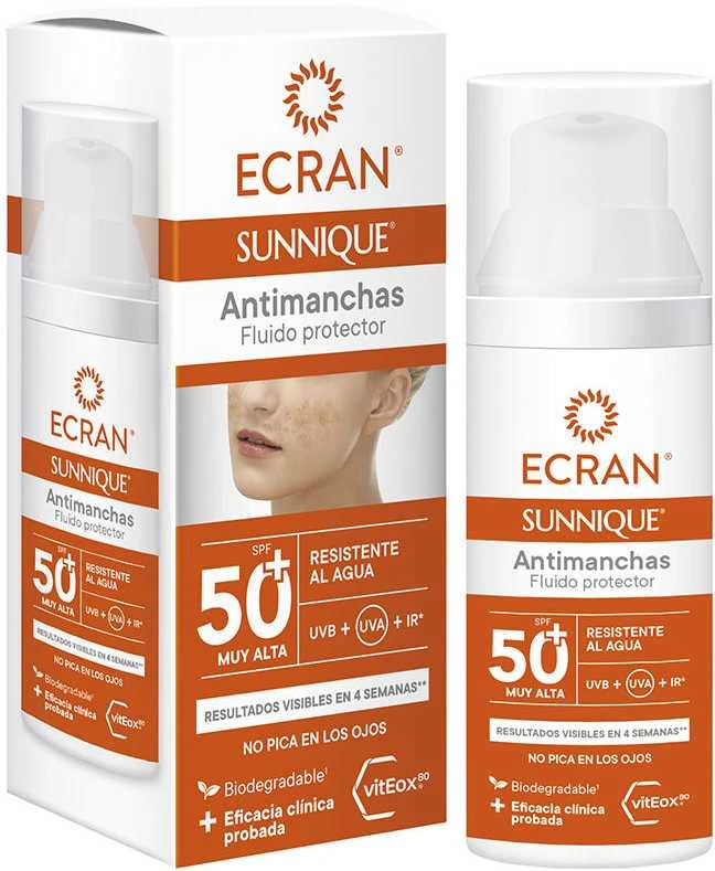 Ecran Sunnique Antimanchas Fluido Protector Spf50+ Apsaugantis nuo UV spindulių fluidas 50ml