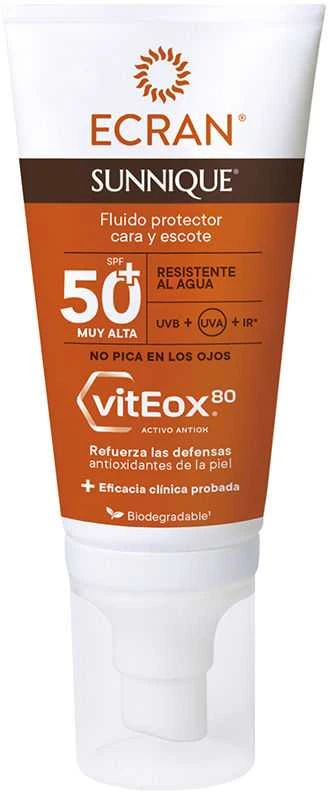 "Ecran Sun Lemonoil" veido ir kaklo fluidas Spf50 50ml