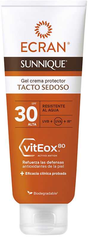 Ecran Sunnique Silky Touch Kreminis Gel Spf30 veido kremas nuo saulės 250ml