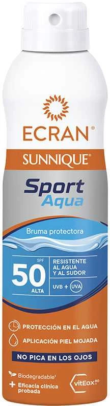 Apsauginis mistas nuo saulės Ecran Sunnique Sport Aqua Protection Mist Spf50, 250ml