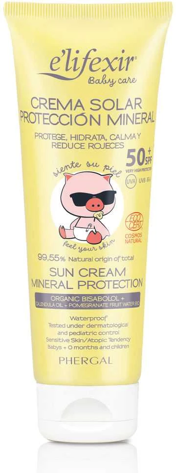 Phergal Elifexir Kūdikių priežiūros kremas Solar Mineral Spf50 100ml