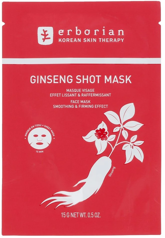 Erborian Soothing veido kaukė Ginseng Shot Mask (Face Sheet Mask) 15 g