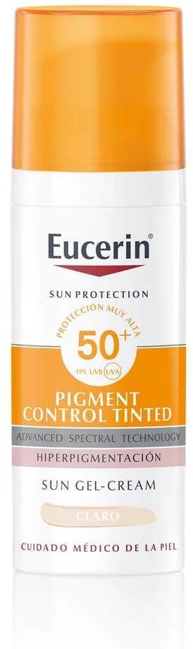 Eucerin Sun Face Pigment Control Fluid SPF 50+ Tinted Light fluidas nuo saulės ir hiperpigmentacijos, 50 ml