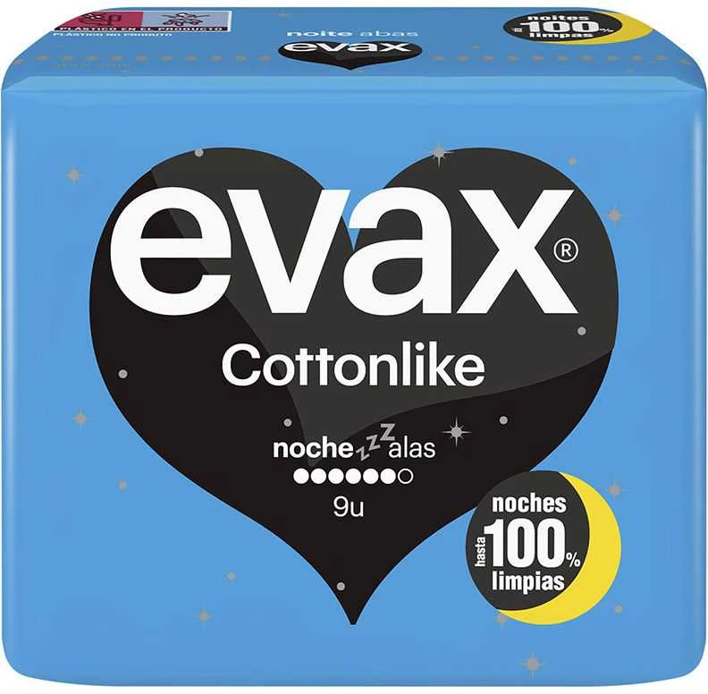 "Evax Cottonlike Night With Wings" higieniniai įklotai 9 vnt