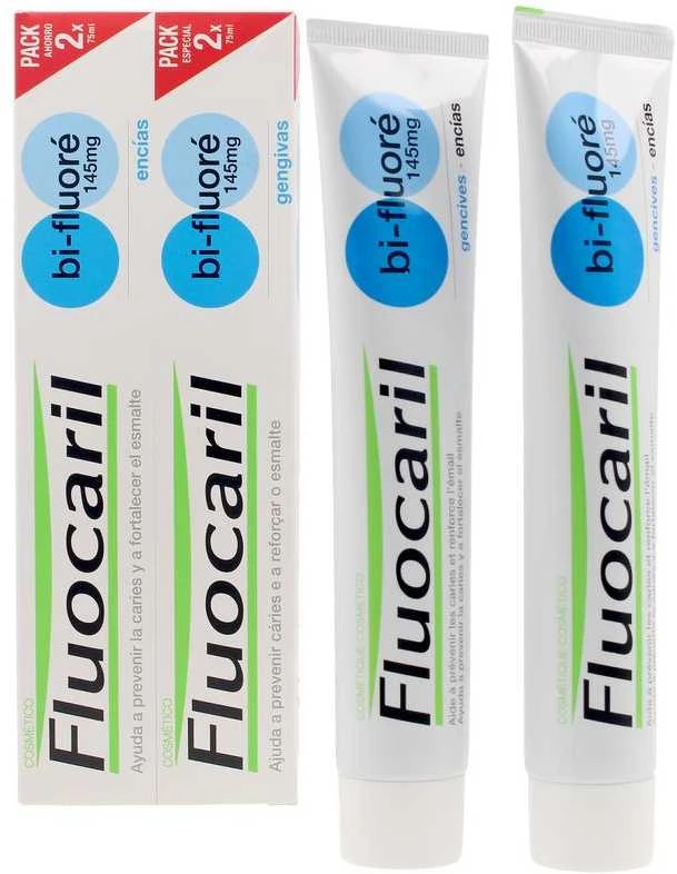 Fluocaril Gum dantų pasta Bifluoridas 145mg Pakuotė 2 x 75ml