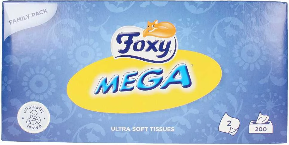 "Foxy Mega Tissues" 200 vienetų