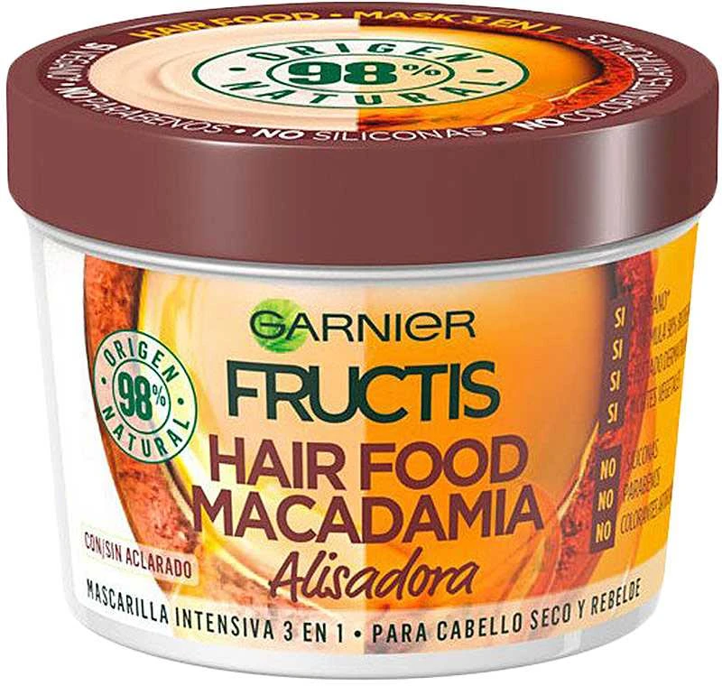"Garnier Fructis Hair Food Macadamia Smoothing Mask" glotninanti plaukų kaukė 390ml