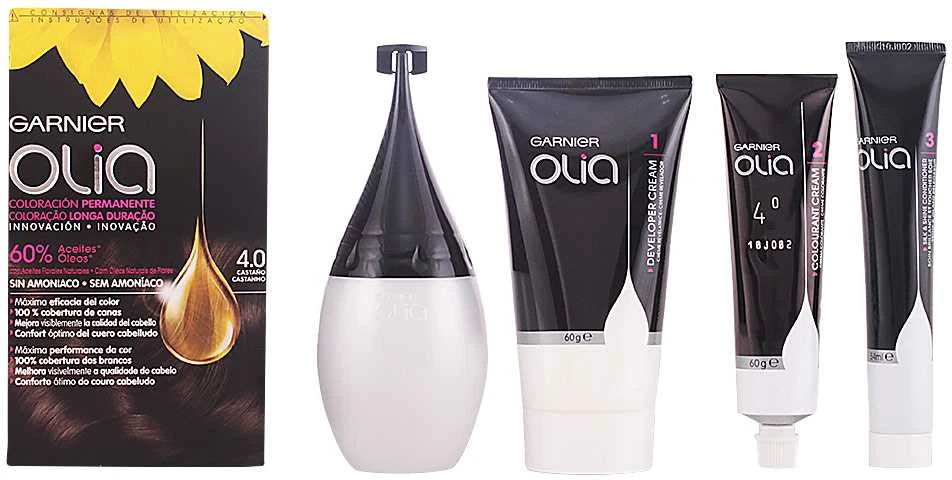 Garnier Olia Permanent Coloring 4,0 Brown plaukų dažai