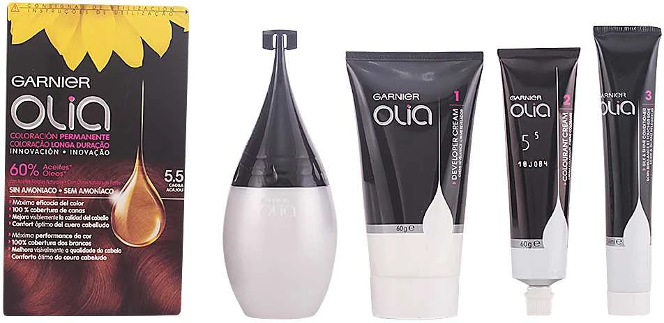"Garnier Olia" nuolatiniai dažai 5,5 raudonmedžio spalvos