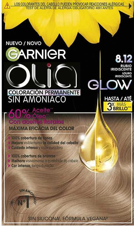 Garnier Olia Coloración Permanente Sin Amoniaco 8,12-Rubio Iridiscente 1 U