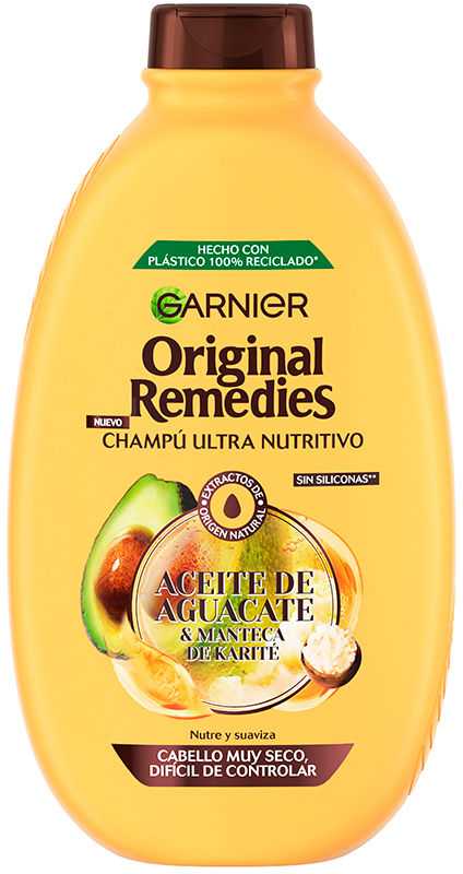 Garnier Original Remedies Avokadų ir taukmedžių šampūnas 600ml