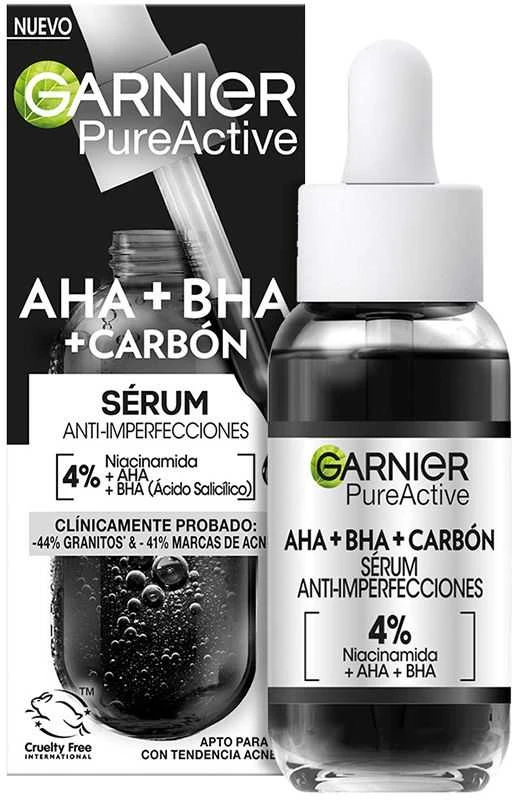 „Garnier Pure Active Aha Bha“ anglies serumas nuo netobulumo“ 30 ml