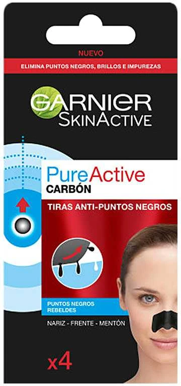"Garnier PureActive" nosies juostelės nuo juodų spuogelių x4