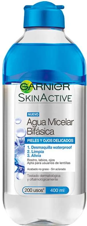 Garnier Skin Active Biphasic Micellar Vanduo micelinis vanduo, 400 ml
