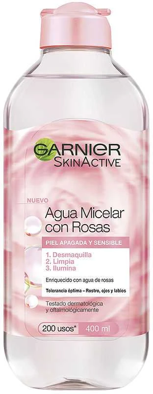 Makiažo valiklis Micellar vanduo Garnier SkinActive Rožių vanduo (400 ml)