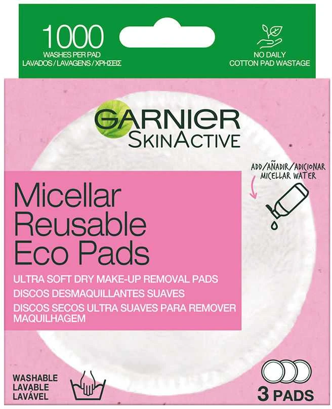 Garnier Skin Naturals Micellar Reusable Eco Pads Cleansiing Pads moterims, 3 pc