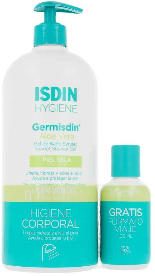 Isdin Germisdin Aloe Vera dušo gelis be muilo 1000ml rinkinys 2 vnt