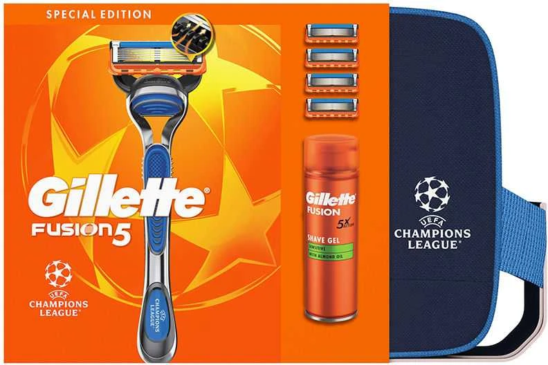 Gillette Fusion 5 rinkinys su UEFA kosmetine