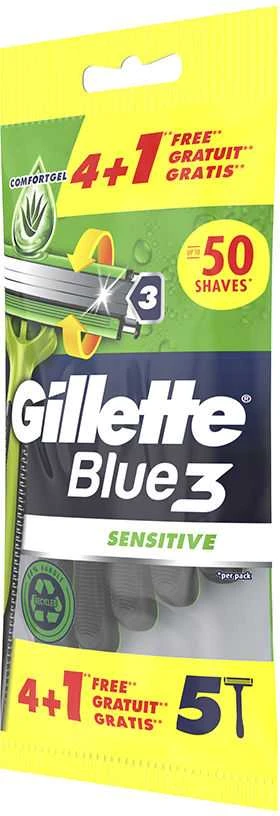 "Gillette Mėlyna 3 Sensitive" vienkartinio skustuvo ašmenys" 5 vnt