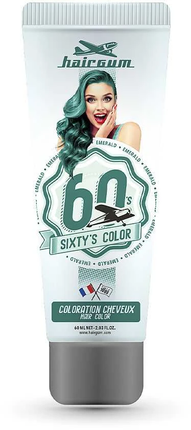Hairgum Sixty's Color smaragdiniai dažai tūbelėje