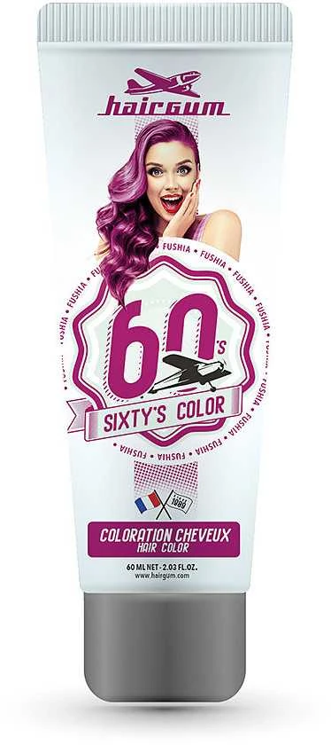 Hairgum Sixty's Fushia plaukų dažų tūbelė