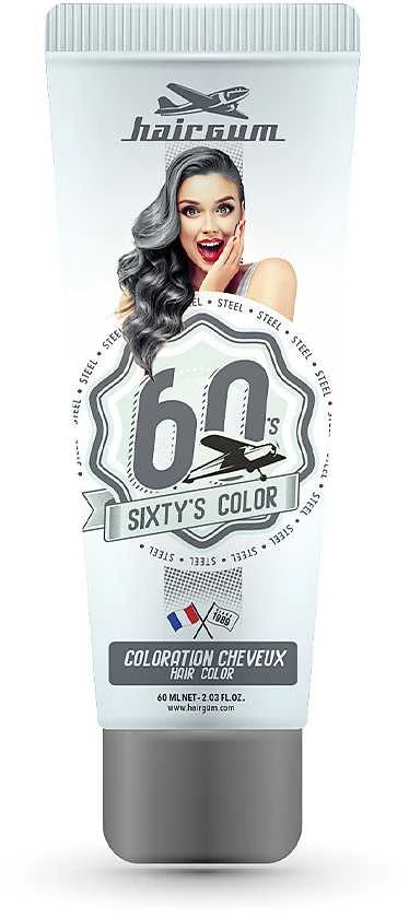 Hairgum Sixty's Color plieniniai dažai tūbelėje
