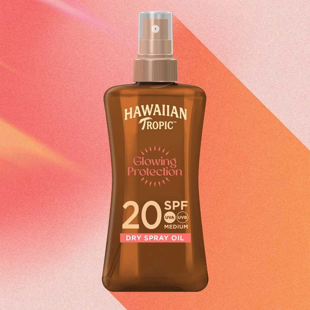 Apsauginis sausas purškiamasis aliejus Hawaiian Tropic Glowing Protection Dry Oil Spray, SPF20 Medium, 200 ml