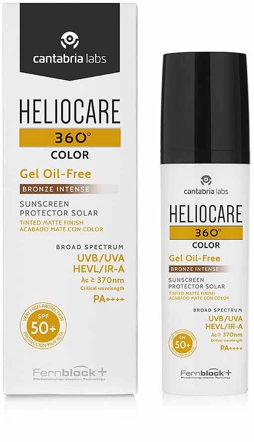 Kremas nuo saulės Heliocare 360 Gel Oil Free Bronze Intense Spf50, 50ml