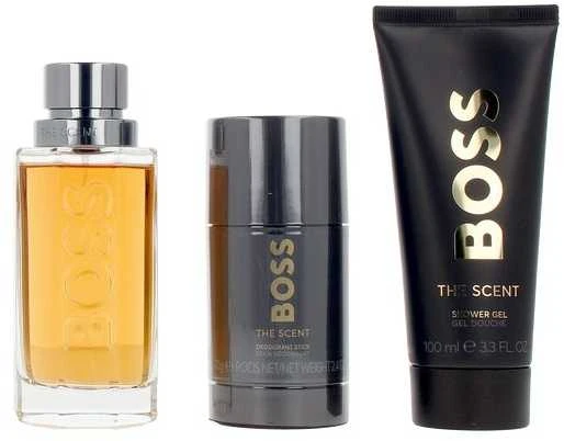 HUGO BOSS Boss The Scent rinkinys vyrams (EDT, 100 ml + dušo želė, 100 ml + dezodorantas, 75 ml)