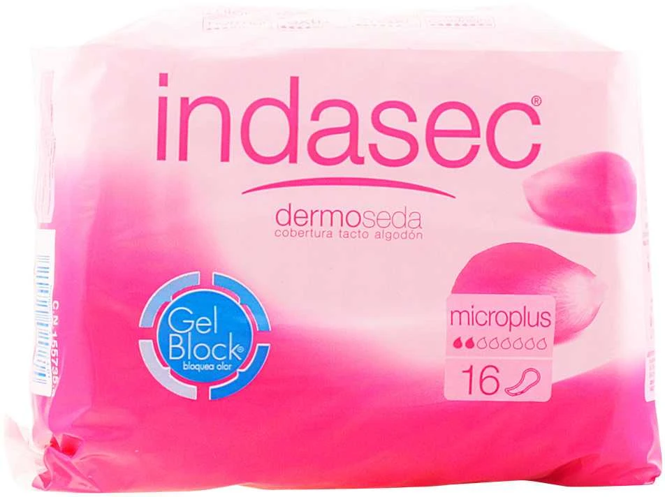 Indasec Dermoseda įklotai nuo šlapimo nelaikymo Micro Plus 16 vienetų