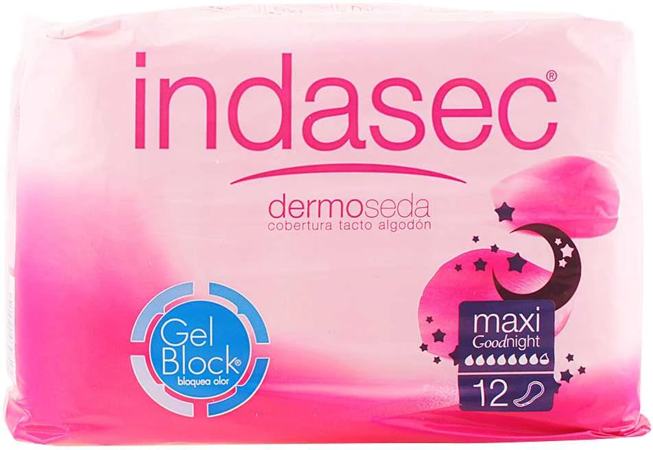 Indasec Dermoseda Good Night inkontinencijos įklotai Maxi 12 vnt