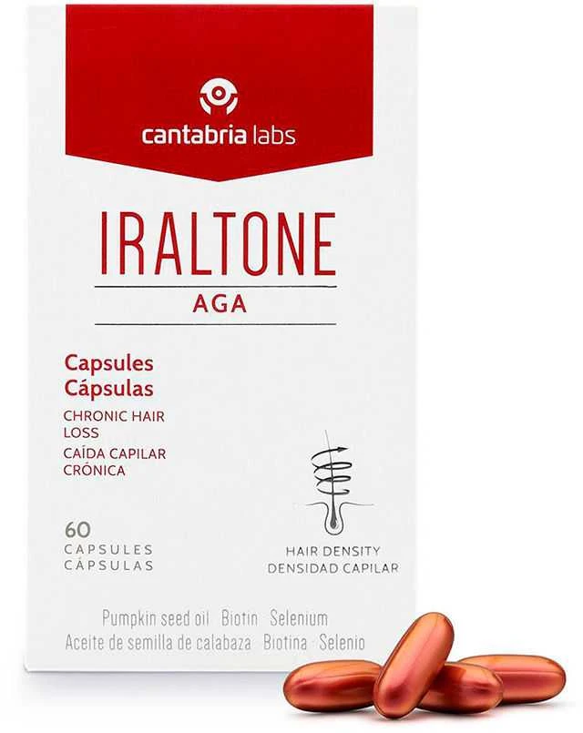 Iraltone Aga Plus nuo plaukų slinkimo 60 kapsulių