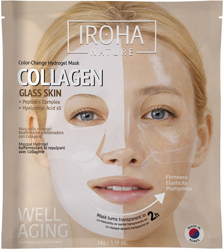Iroha Nature Collagen Color Change Hydrogel Mask 1 U