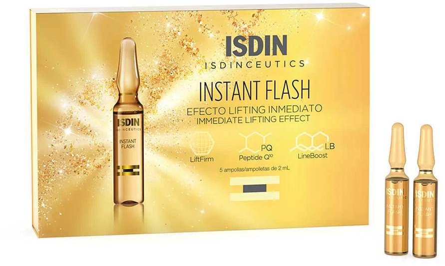 ISDIN intensyvaus poveikio stangrinančios ampulės INSTANT FLASH, 5 x 2 ml