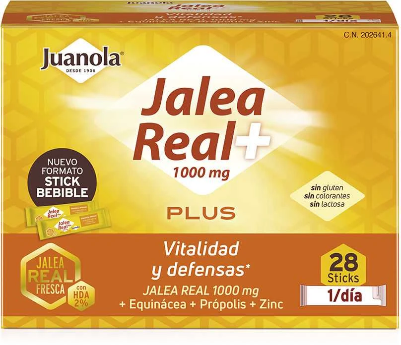Maisto papildas su šviežiu bičių pieneliu energijai Juanola Royal Jelly Energy 28vnt
