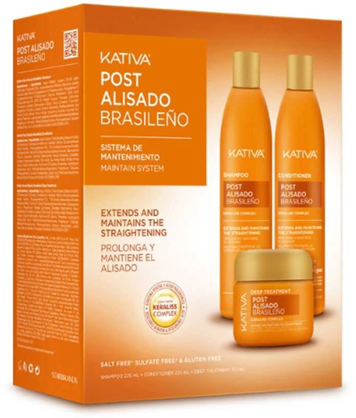 „Kativa Post Brazilian Tiesinimo Rinkinys“ 2 vnt., 225 ml +, 150 ml