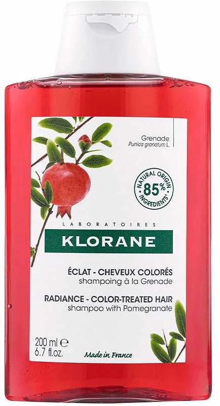 "Klorane" granatų šampūnas dažytiems plaukams 200ml