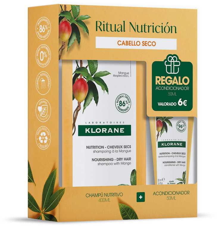 Klorane MANGO Šampūnas + CONDITIONER SET 2 pc