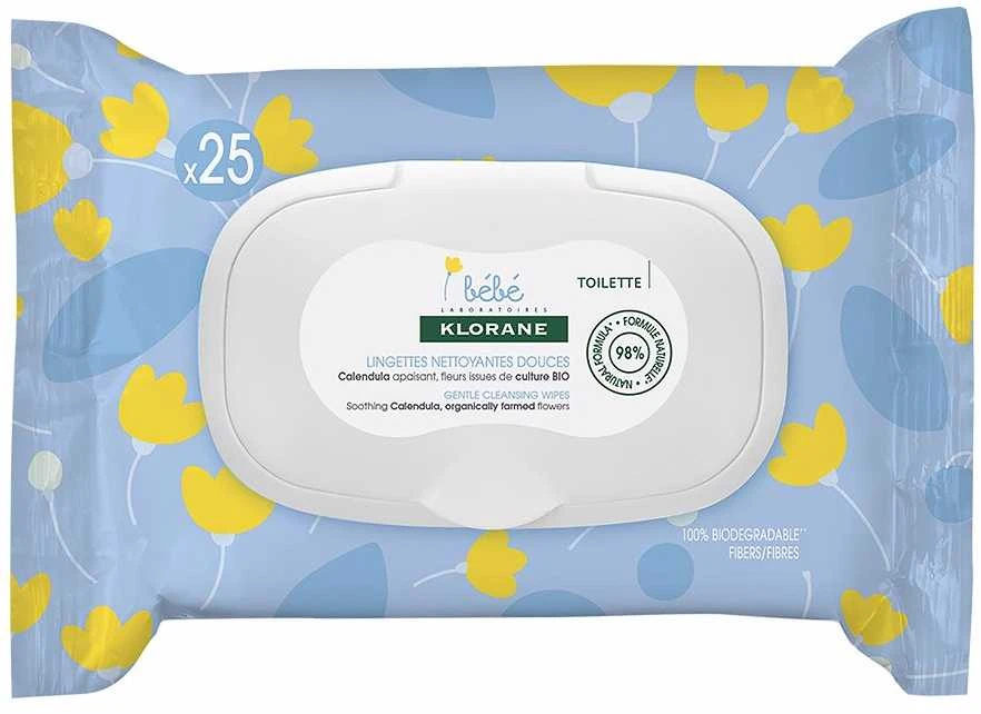 "Klorane" minkštos valymo servetėlės 25vnt