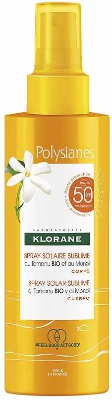 Klorane Polysianes Sublime Solar Purškiklis Spf50 Saulės purškalas 200ml