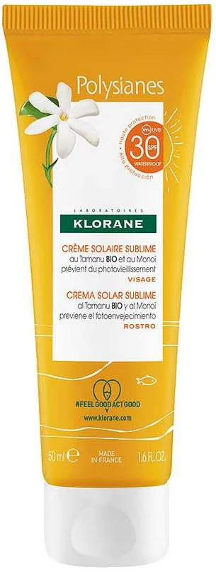 Klorane Polysianes Sublime veido kremas nuo saulės Spf30 50ml