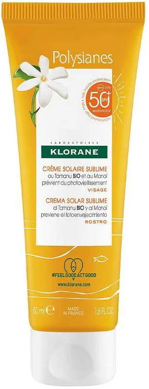 Klorane Polysianes Sublime veido kremas nuo saulės Spf50 50ml