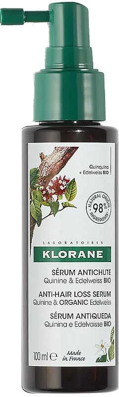 "Klorane" plaukų slinkimo serumas su chininu ir edelveisu Bio 100ml