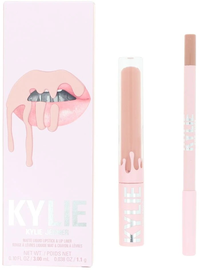 Kylie Cosmetics Matinių skystų lūpų dažų + lūpų pieštuko rinkinys