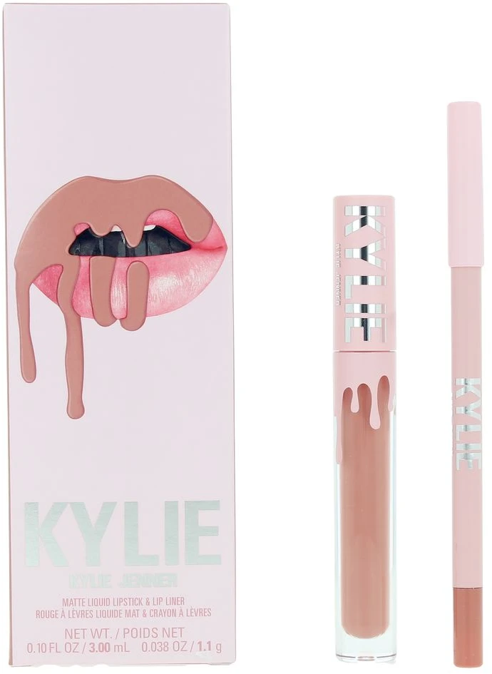Kylie Cosmetics Matinių skystų lūpų dažų + lūpų pieštuko rinkinys