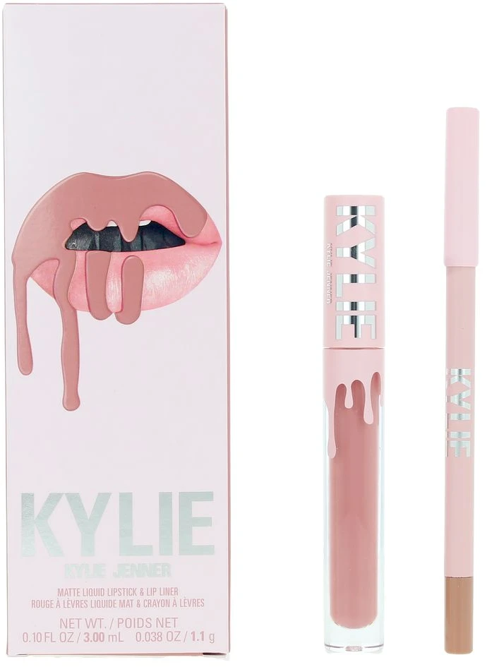 Kylie Cosmetics Matinių skystų lūpų dažų + lūpų pieštuko rinkinys