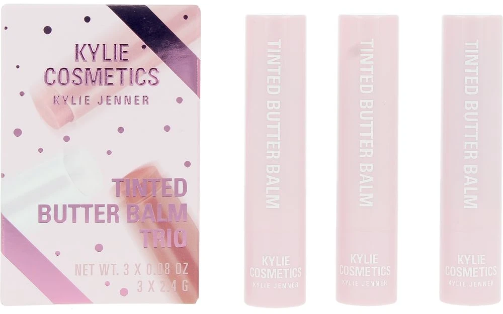 Kylie Cosmetics Tinted Butter Balm Trio Set lūpų balzamų rinkinys, 3 x 2.4 ml